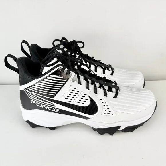 Men's 15 - NIKE Force Savage Pro 3 Shark Black White Football Cleats FJ8163-104